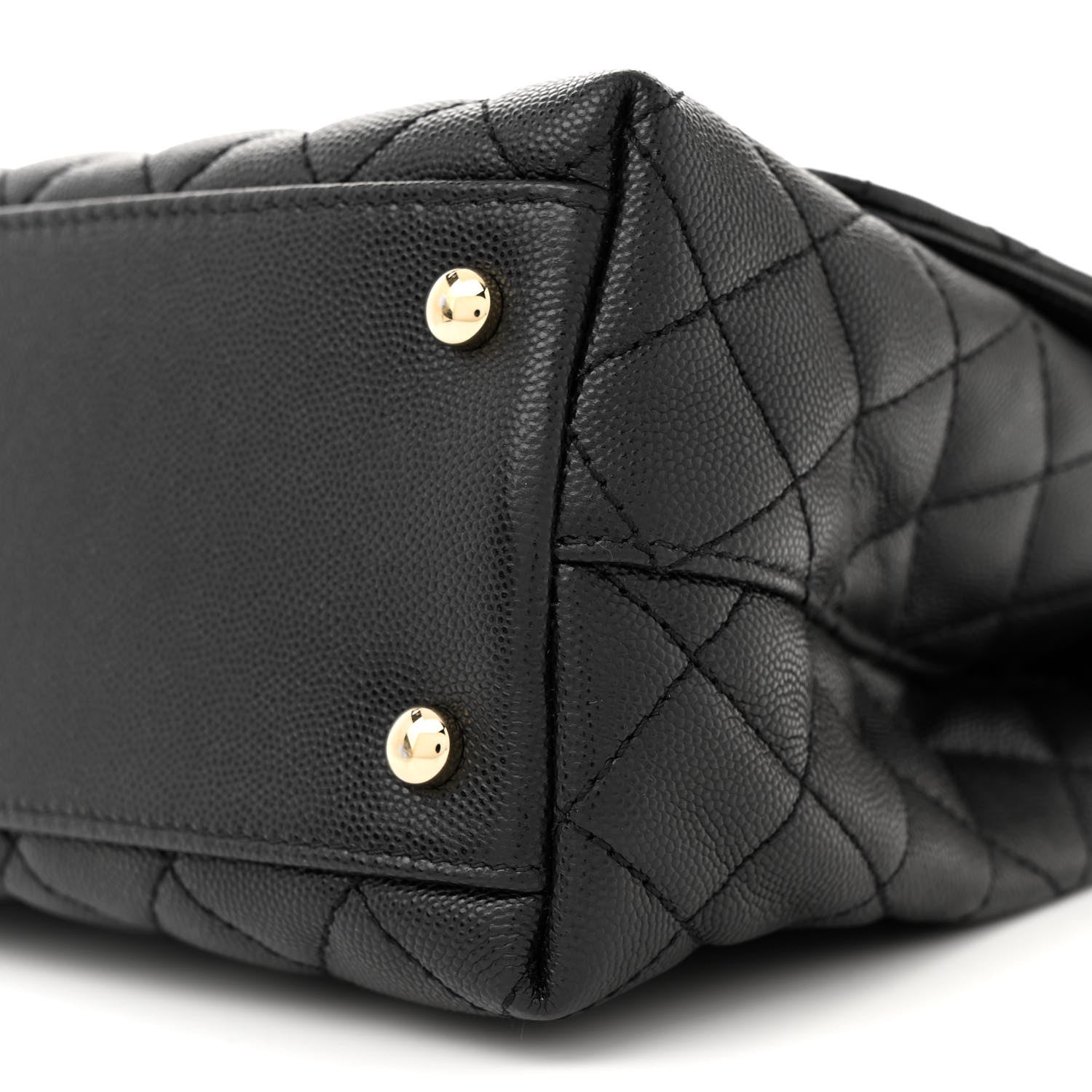Chanel Caviar Quilted Small Coco Chain Handle Flap Black 10 of 11