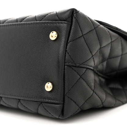 Chanel Caviar Quilted Small Coco Chain Handle Flap Black 10 of 11