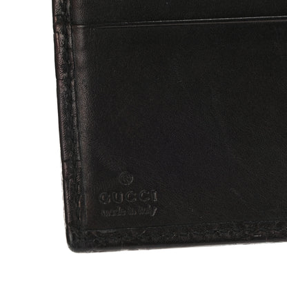 Gucci Guccissima Metal Bar French Flap Wallet Black 7 of 12