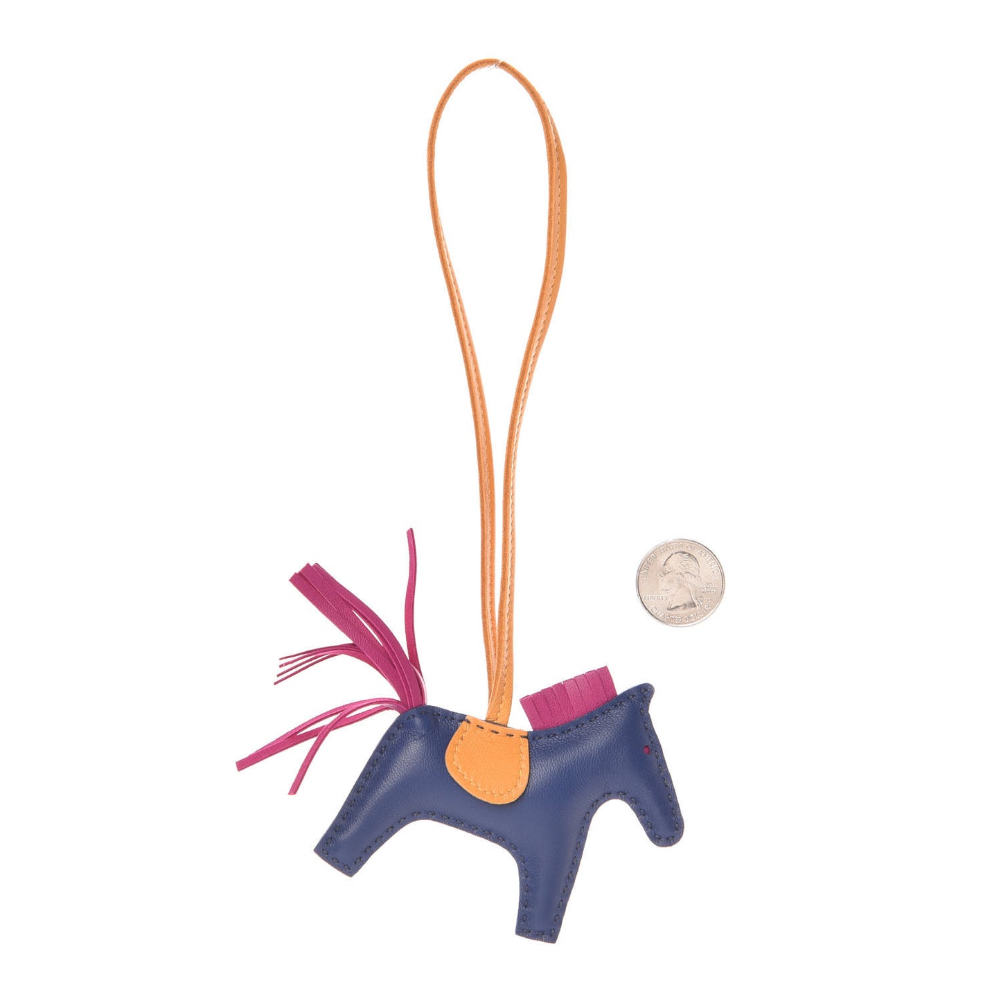 Milo Lambskin Grigri Rodeo Horse Bag Charm PM Bleu Saphir Rose Pourpre Bouton D'Or