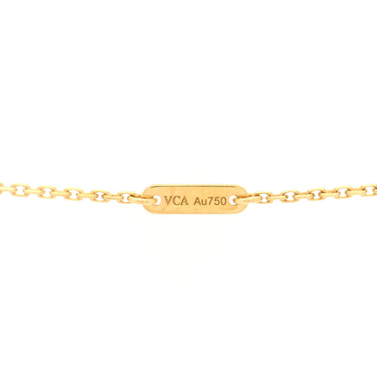 Van Cleef & Arpels 18K Yellow Gold Mother of Pearl Sweet Alhambra Butterfly Pendant Necklace 5 of 5
