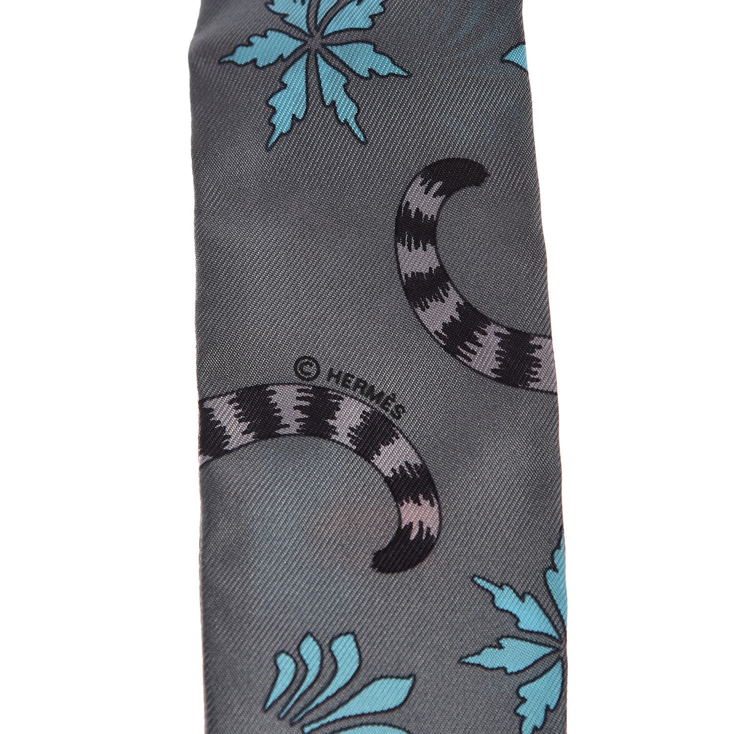 Silk Les Leopards Twilly Gris Acier Gris Perle Peach
