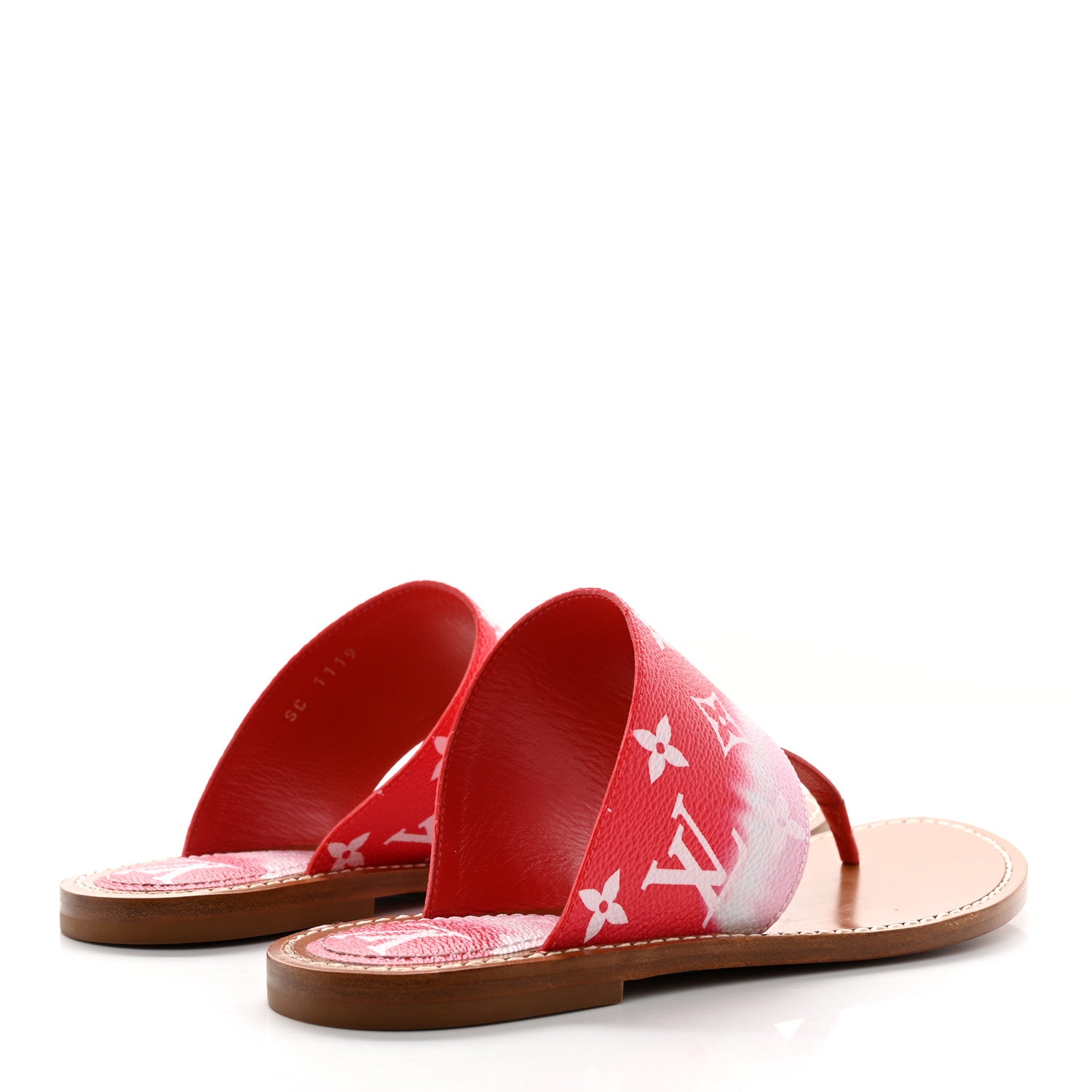 Louis Vuitton Monogram Escale Palma Sandals 38 Rouge 4 of 14
