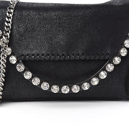Stella McCartney Shaggy Deer Mini Fold Over Falabella Crystal Crossbody Black 9 of 9
