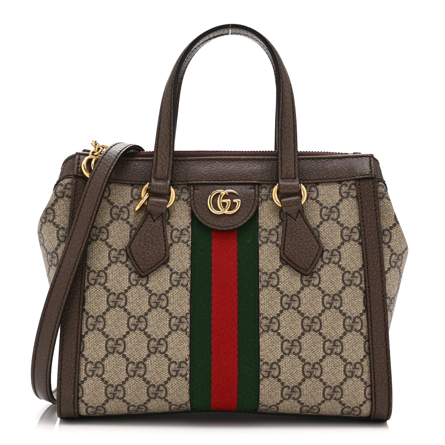 Gucci GG Supreme Monogram Small Ophidia Tote Bag Brown 1 of 11