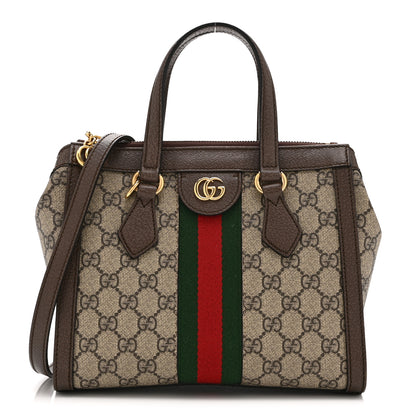 Gucci GG Supreme Monogram Small Ophidia Tote Bag Brown 1 of 11