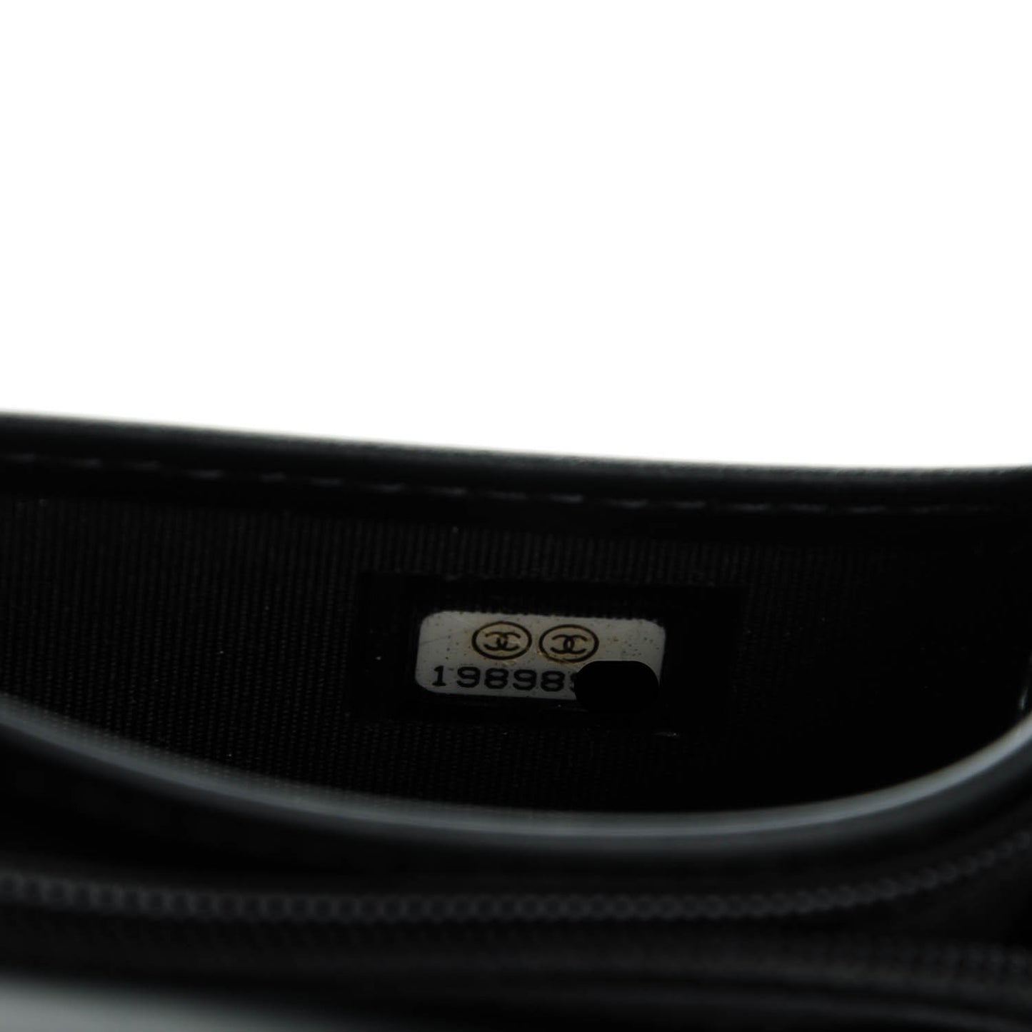 Caviar Quilted Boy Yen Wallet Black