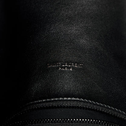 Saint Laurent Lambskin Quilted Monogram Monochrome Small Loulou Puffer Chain Satchel Black 6 of 11