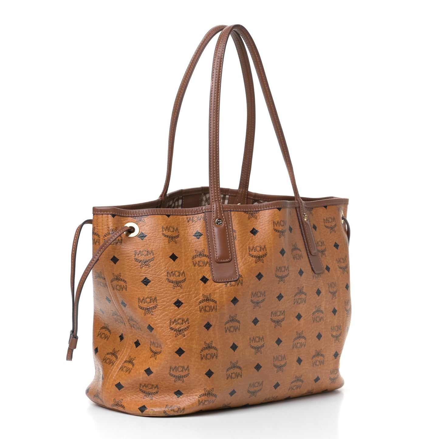 Visetos Medium Liz Reversible Shopper Tote Cognac