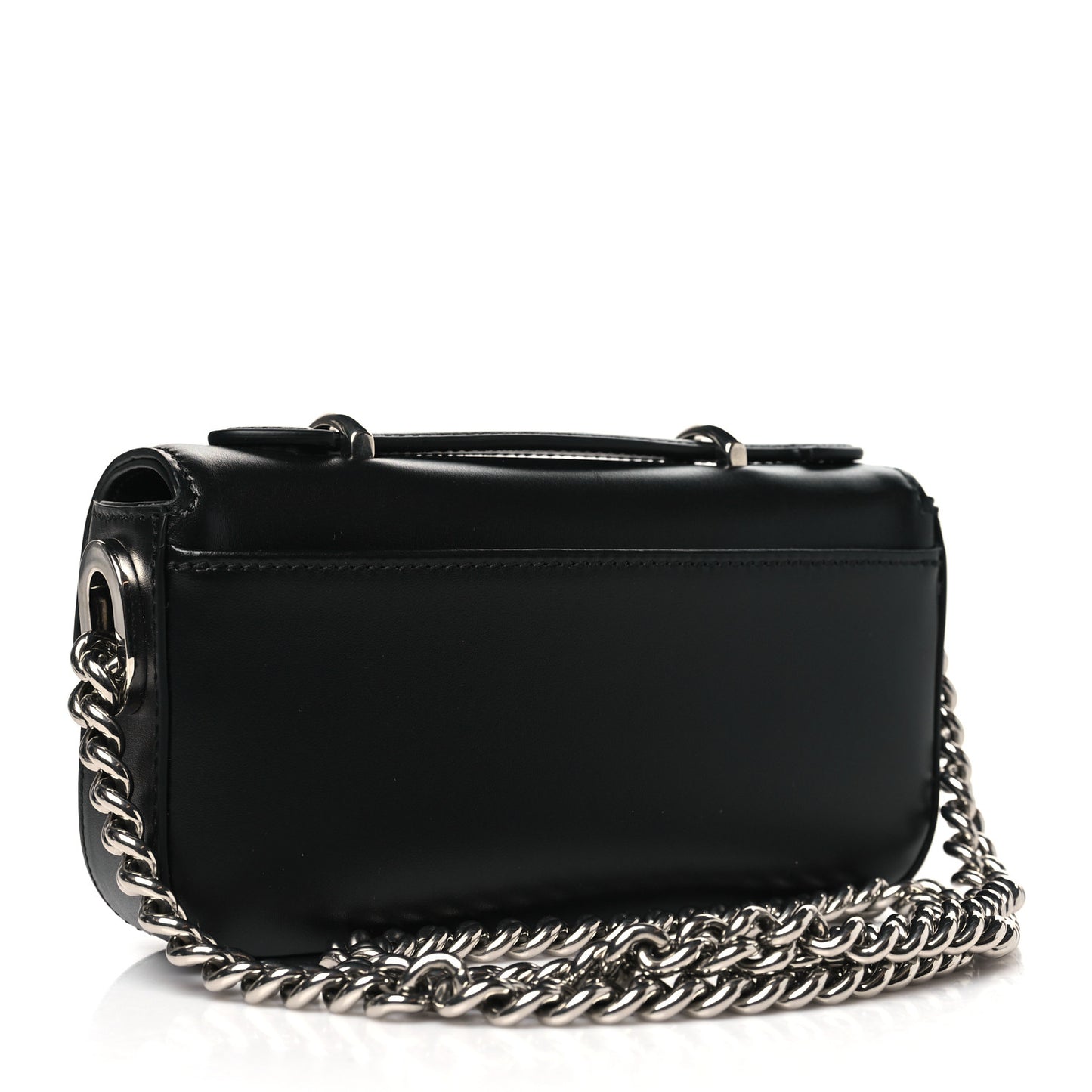 Senna Calfskin Petite GG Top Handle Shoulder Bag Black