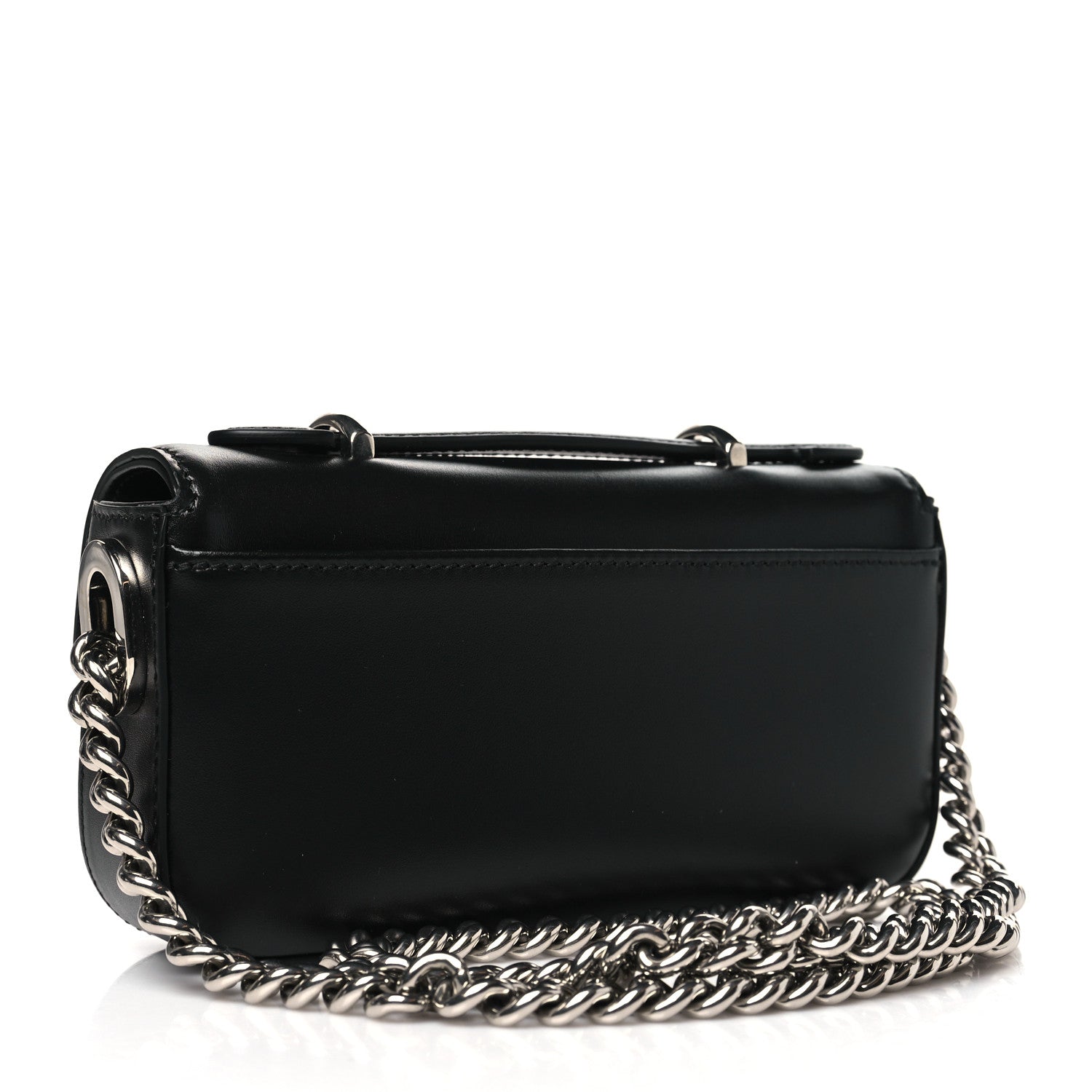 Gucci Senna Calfskin Petite GG Top Handle Shoulder Bag Black 3 of 10