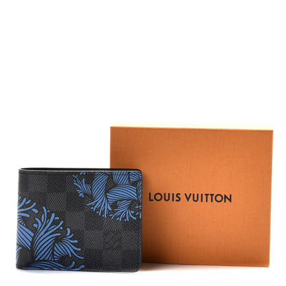 Louis Vuitton Damier Graphite Rope Slender Wallet Blue 9 of 9