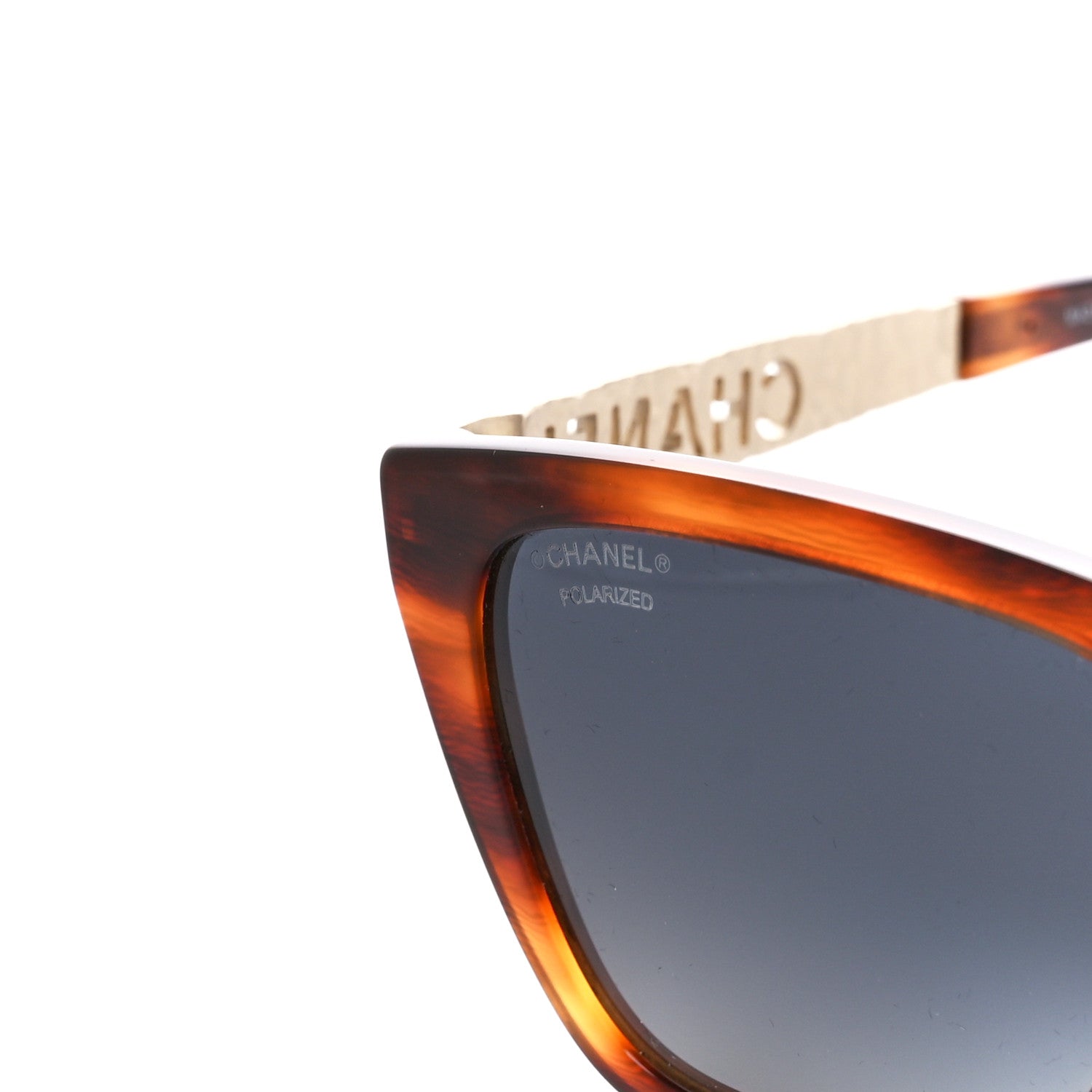 Chanel Acetate Metal Rectangle Sunglasses 5442-A Tortoise 7 of 8