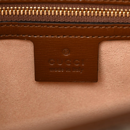 Gucci GG Supreme Monogram Azalea Calfskin Web Small Jackie 1961 Hobo Beige Ebony Brown Sugar 6 of 10