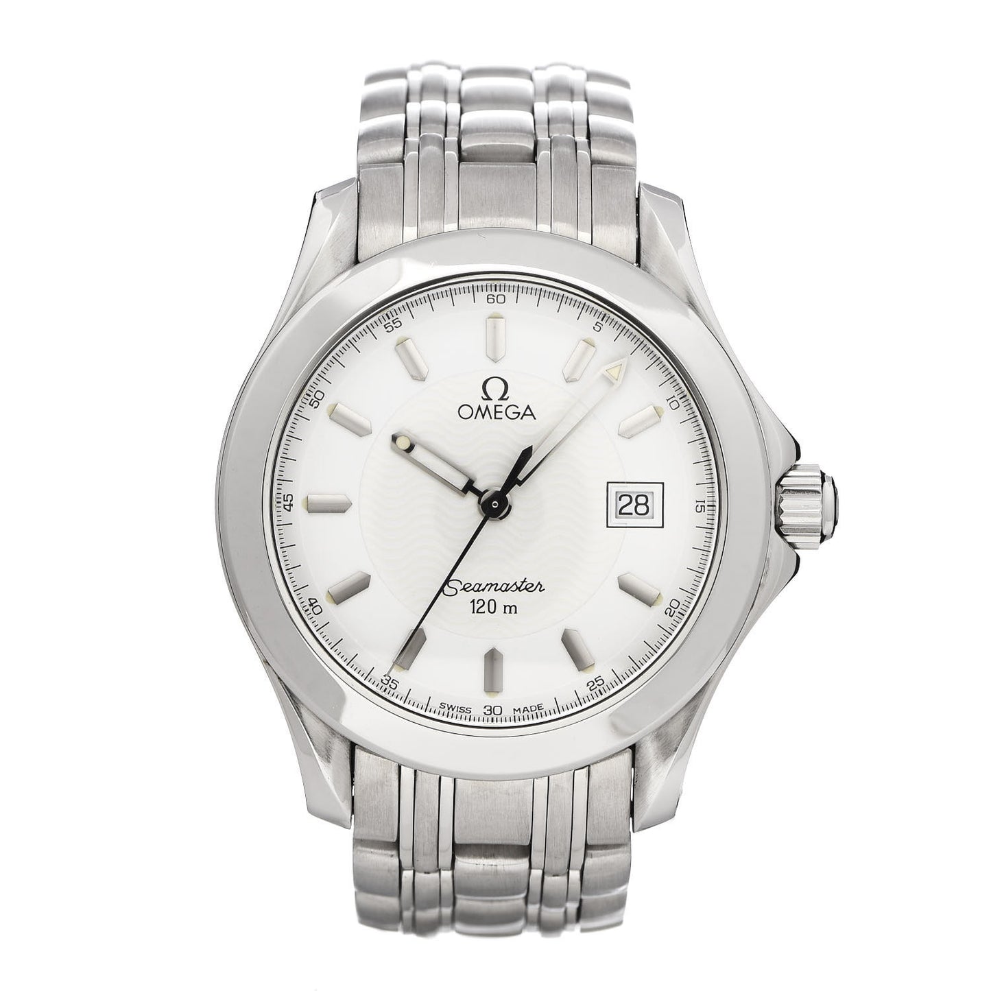 Stainless Steel 36mm Seamaster Quartz Watch White 2511.21