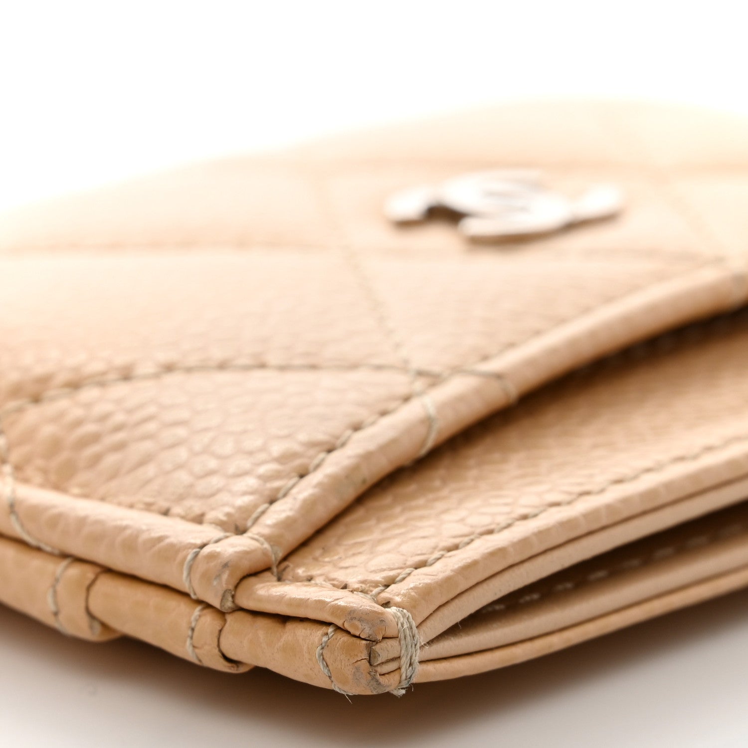 Chanel Caviar Quilted Card Holder Beige 10 of 13
