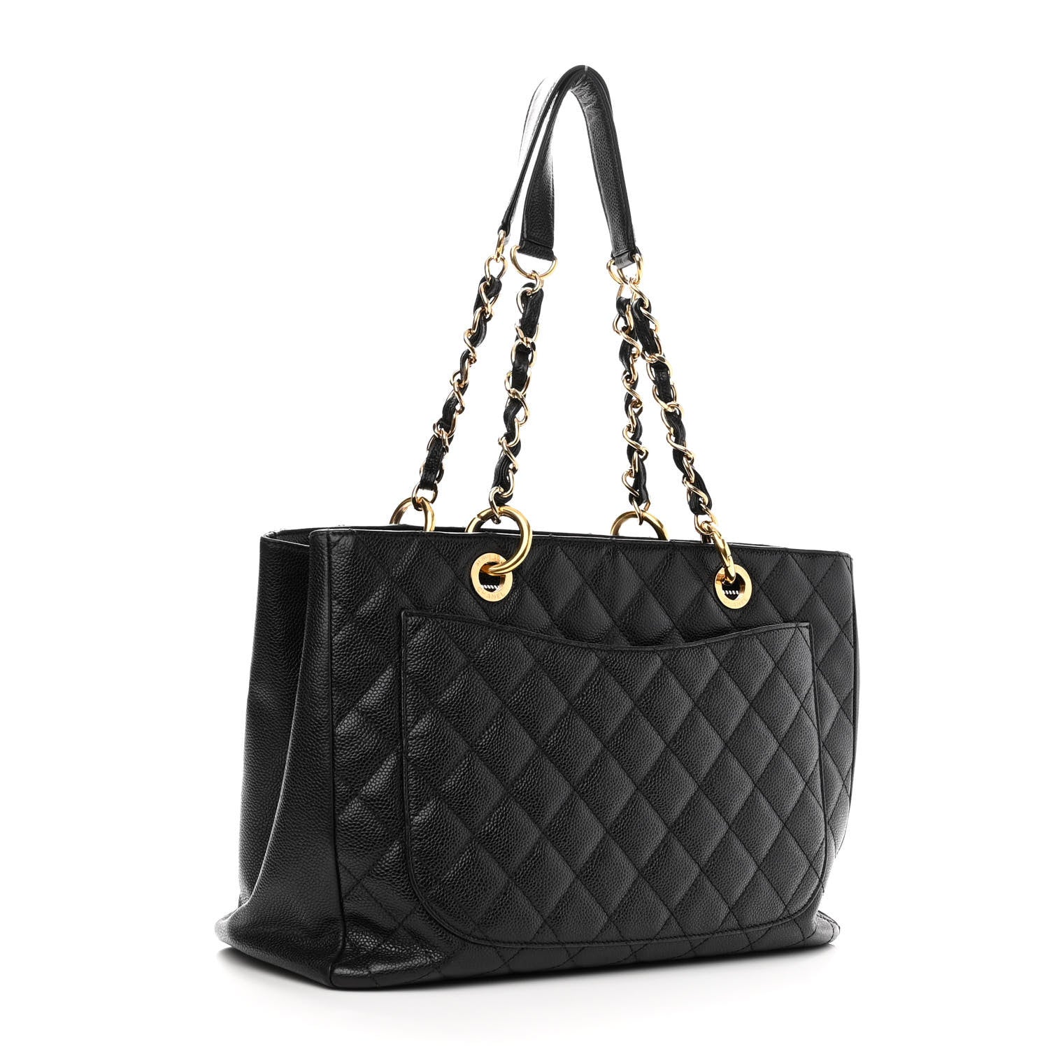Chanel Caviar Quilted Grand Shopping Tote GST Black 3 of 11