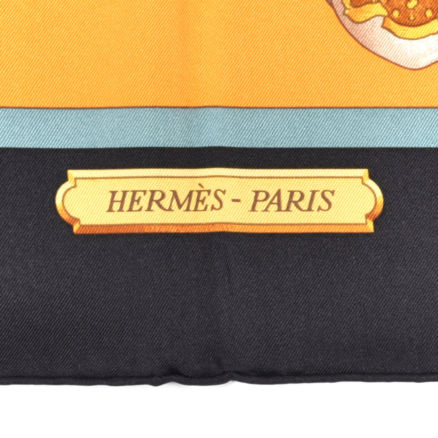 Silk Harnais De Cour Scarf 90 Black Orange Rouge