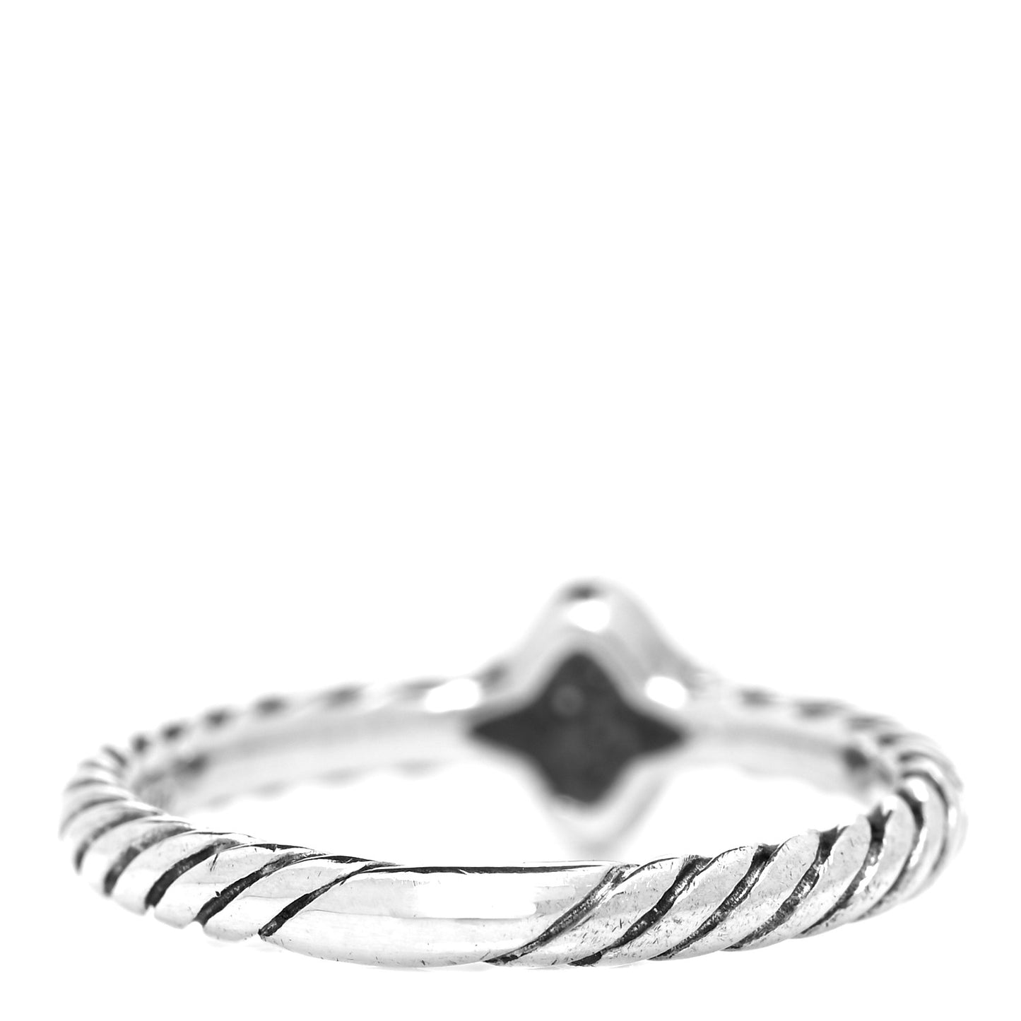 Sterling Silver Diamond Quatrefoil Ring 49 5
