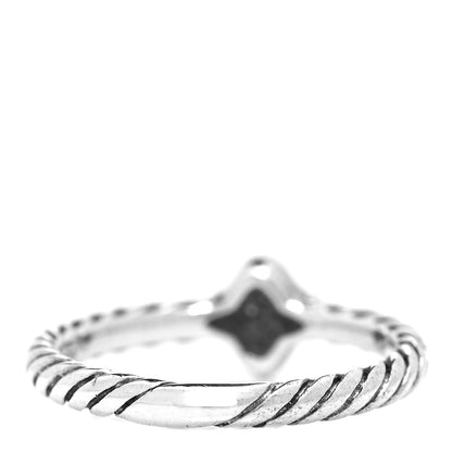 David Yurman Sterling Silver Diamond Quatrefoil Ring 49 5 3 of 4