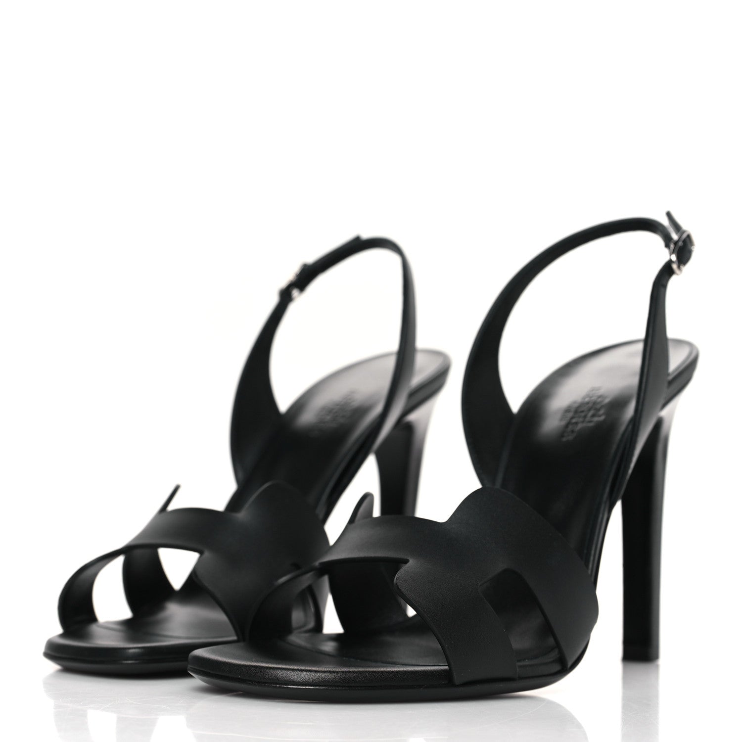 Hermes Calfskin Holy 105 Sandals 38 Black 3 of 9