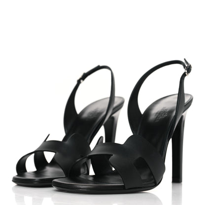 Hermes Calfskin Holy 105 Sandals 38 Black 3 of 9