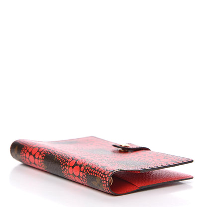 Louis Vuitton Monogram Kusama Town Small Ring Agenda Cover Red 4 of 9