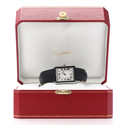 Cartier Stainless Steel Calfskin 27mm Tank Solo Quartz Watch 6 of 6