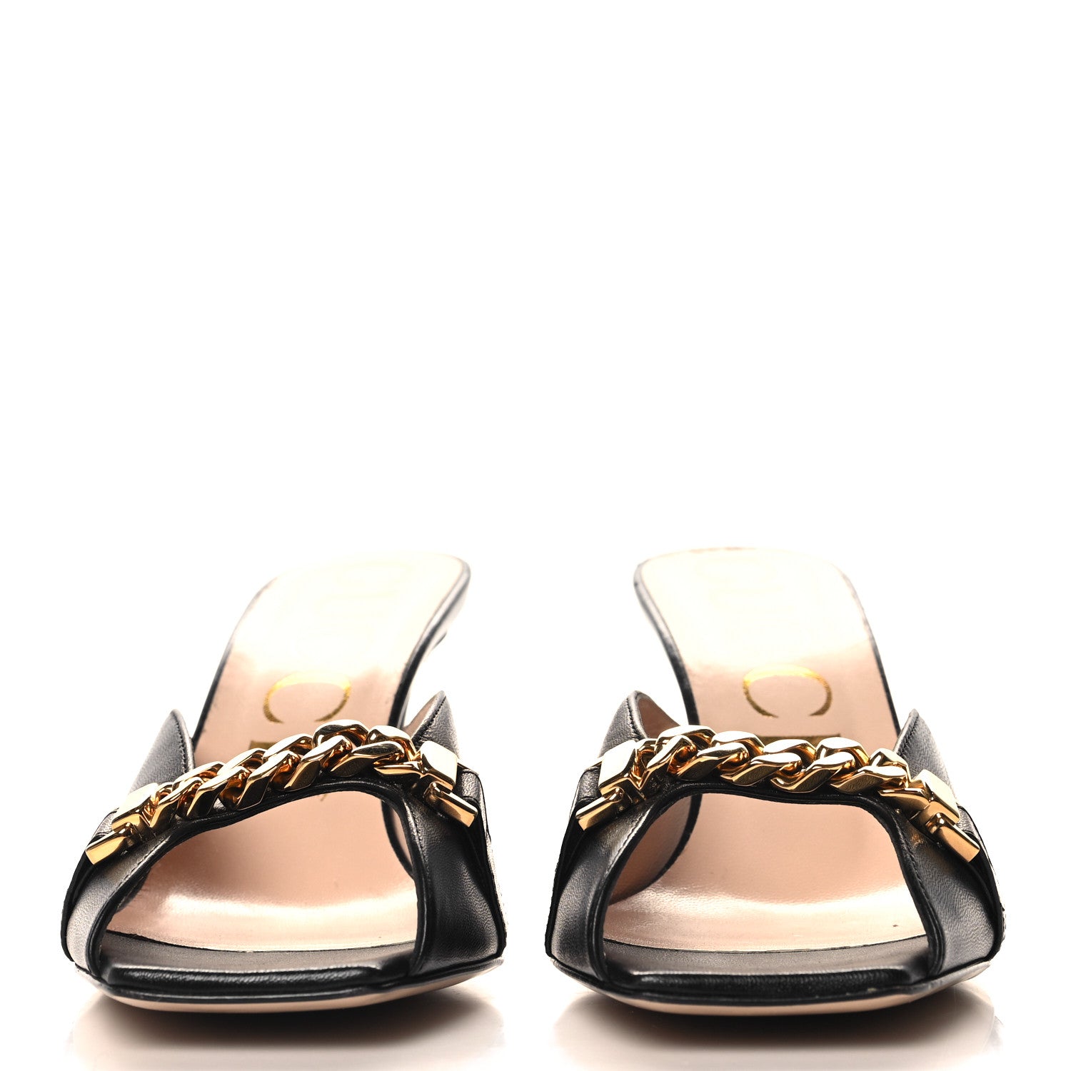 Gucci Malaga Kid Chain Sylvie Mules 38.5 Black 3 of 9
