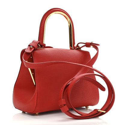 Delvaux Crispy Calfskin Mini Brillant Satchel Scarlet Red 3 of 10