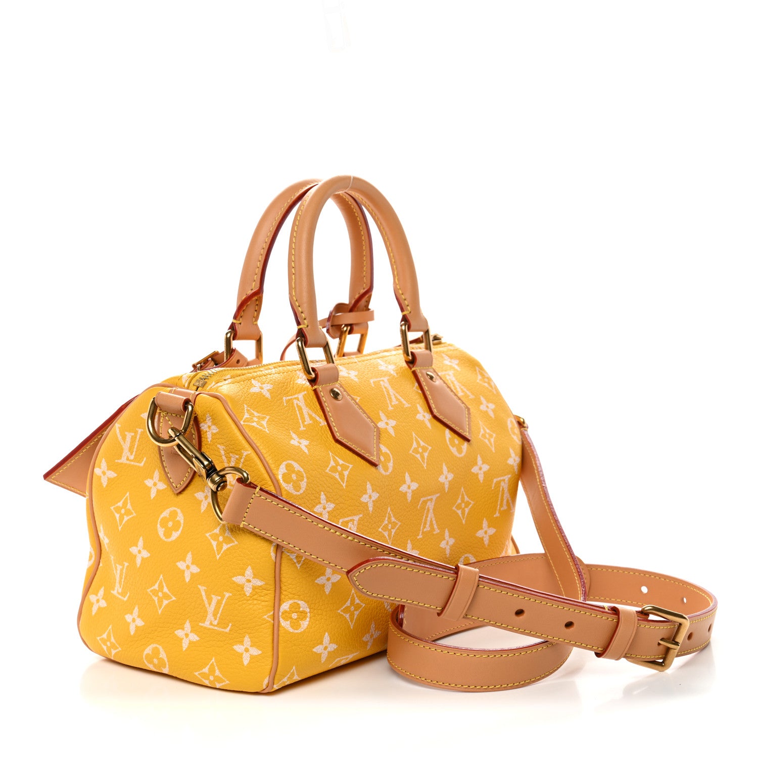 Louis Vuitton Calfskin Monogram Speedy P9 Bandouliere 25 Jaune Mat 4 of 10