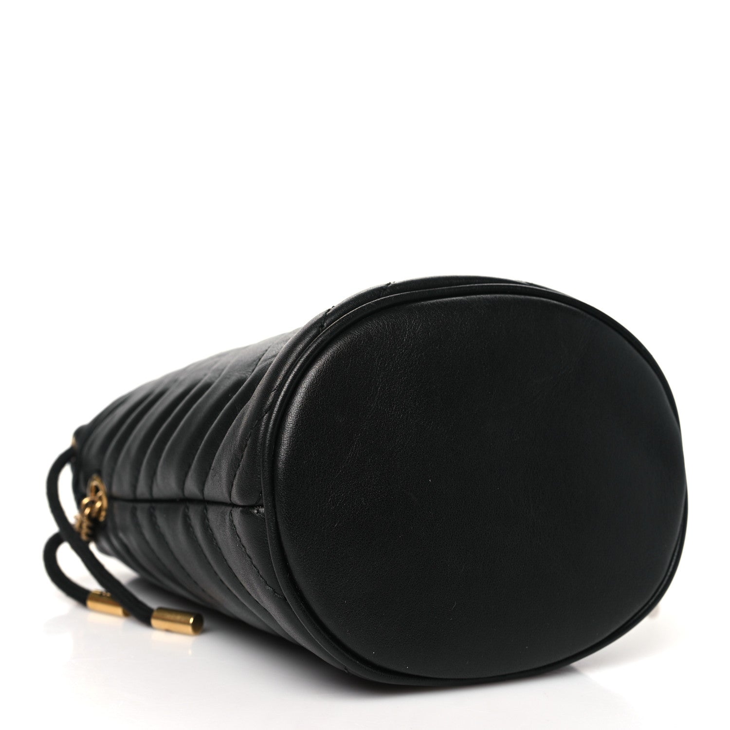Gucci Calfskin Matelasse Mini GG Marmont 2.0 Bucket Bag Black 4 of 11