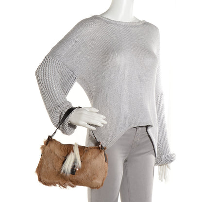 Fendi Gazelle Fur Crystal Baguette 2 of 10