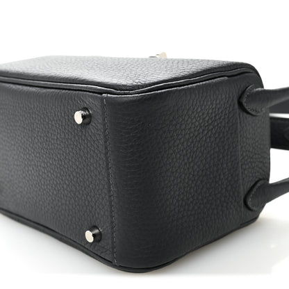 Hermes Taurillon Clemence Mini Lindy 20 Ardoise 10 of 10