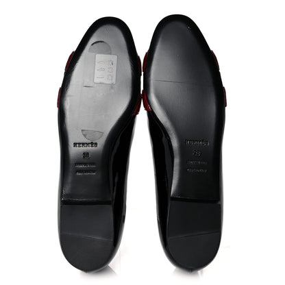 Hermes Patent Shiny Alligator Nice Ballerina Flats 38 Black 5 of 8