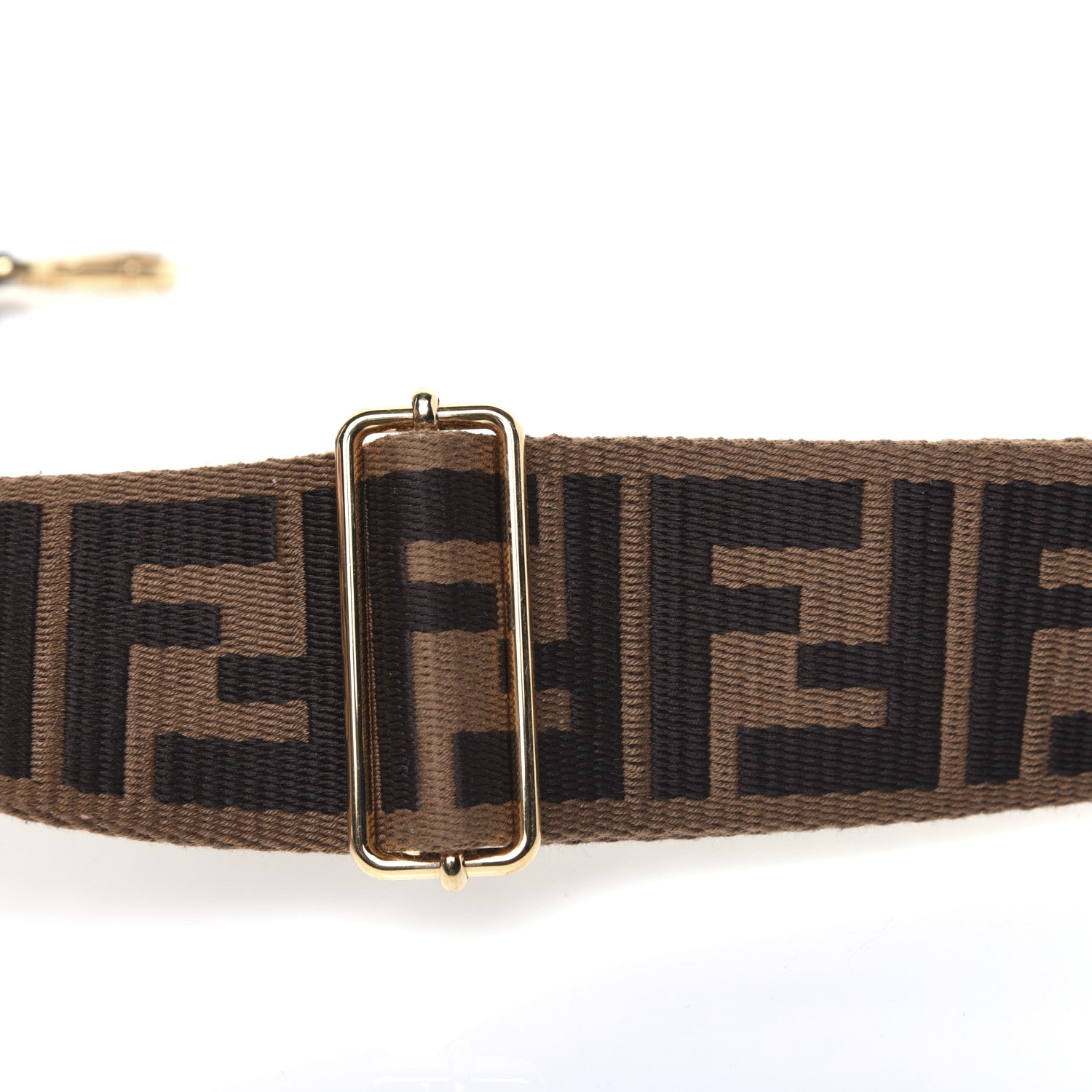 Fendi Ribbon Vitello Seta FF 1974 Adjustable Strap You Fango Marrone Black 7 of 10