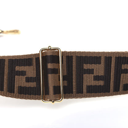 Fendi Ribbon Vitello Seta FF 1974 Adjustable Strap You Fango Marrone Black 7 of 10