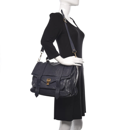 Proenza Schouler Lambskin Large PS1 Satchel Midnight 2 of 17
