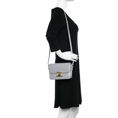 Celine Shiny Calfskin Teen Triomphe Pearl Blue 2 of 11