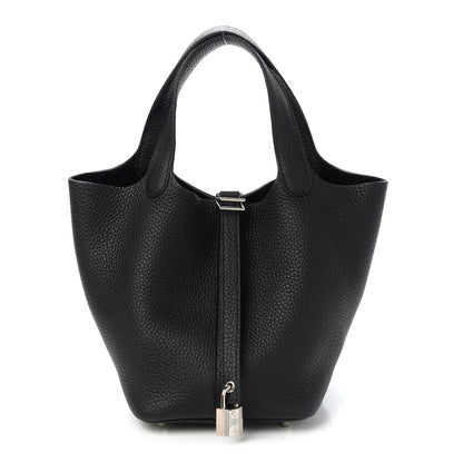 Hermes Taurillon Clemence Picotin Lock 18 PM Black 1 of 10
