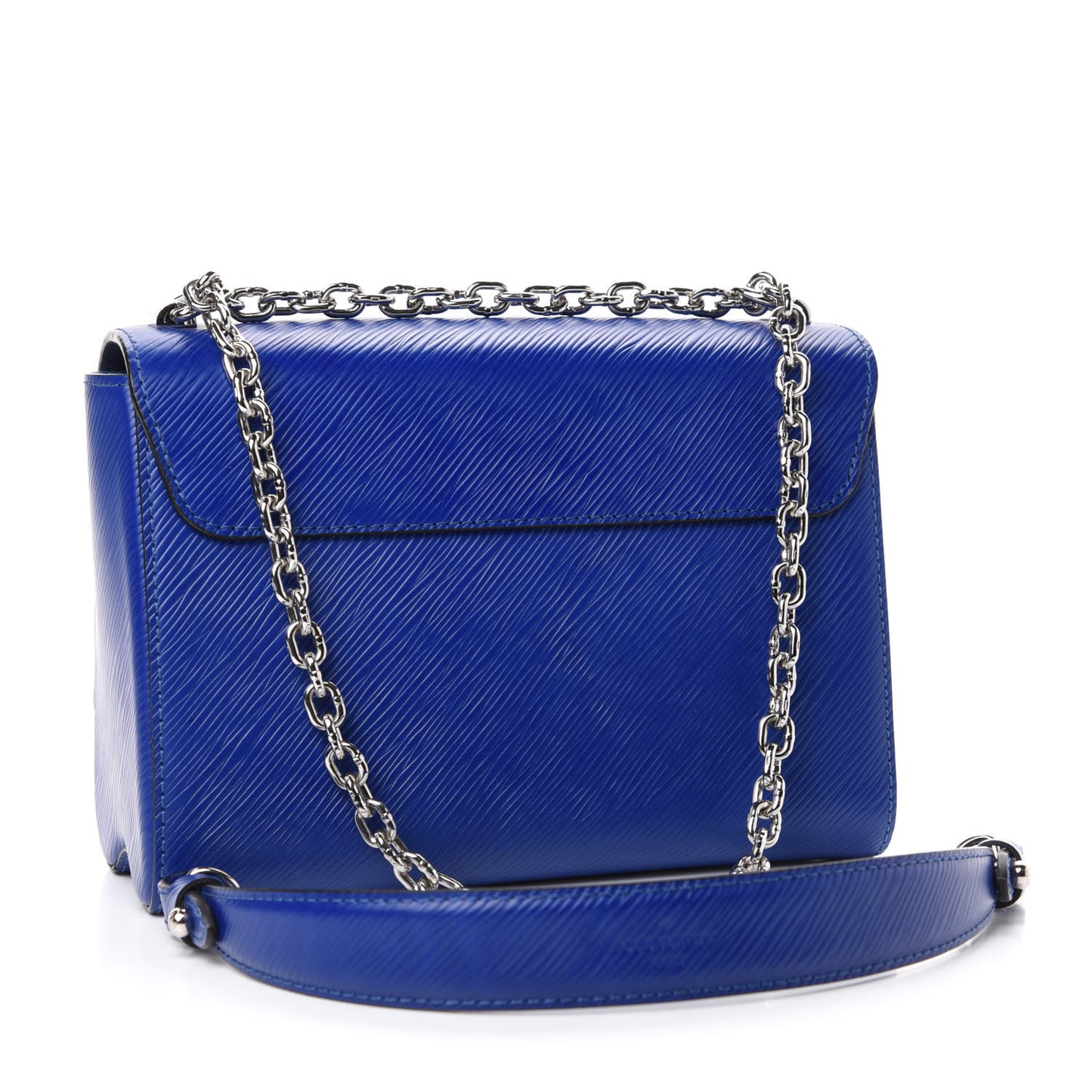 Epi Flamingo Twist Shoulder Bag MM Blue