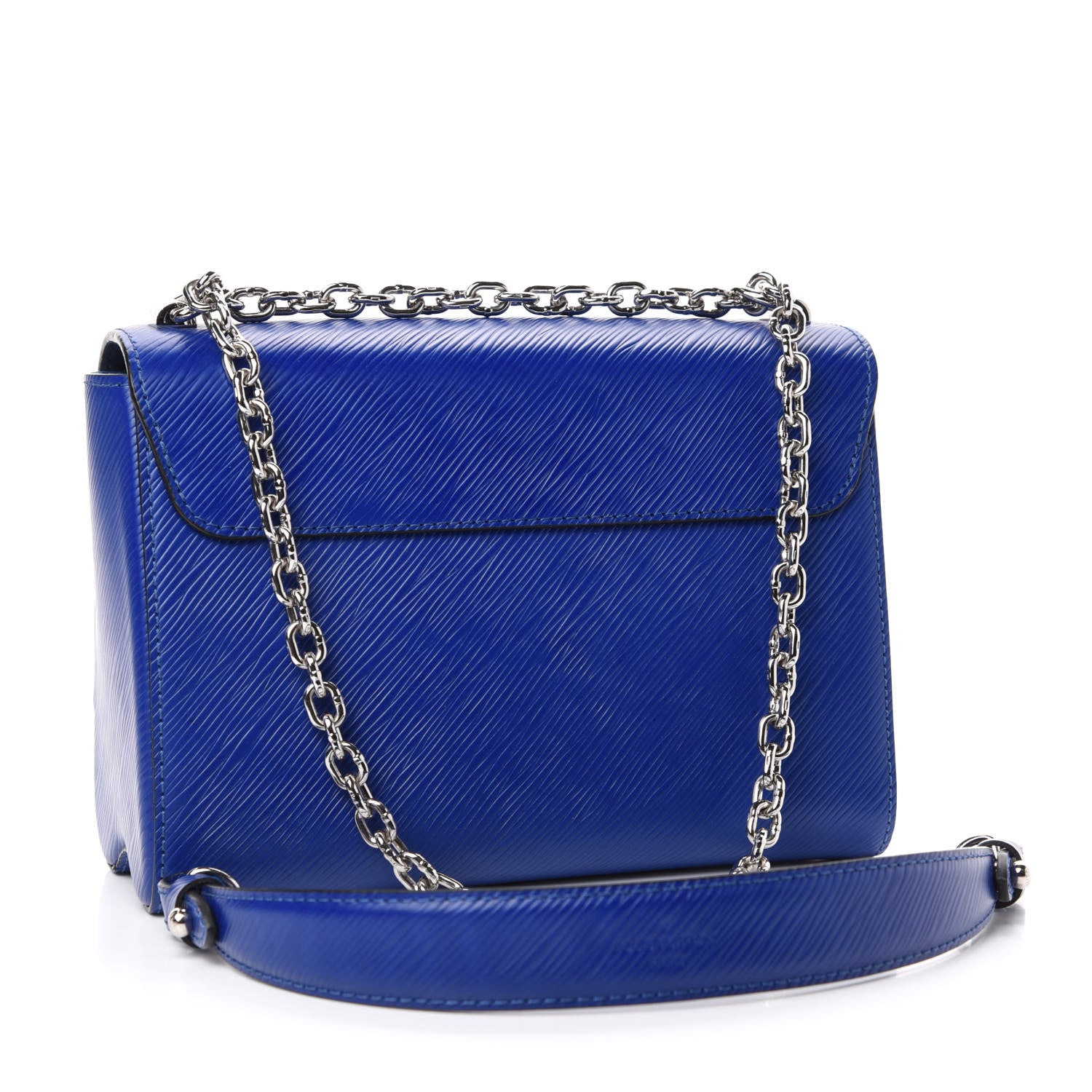 Louis Vuitton Epi Flamingo Twist Shoulder Bag MM Blue 3 of 10