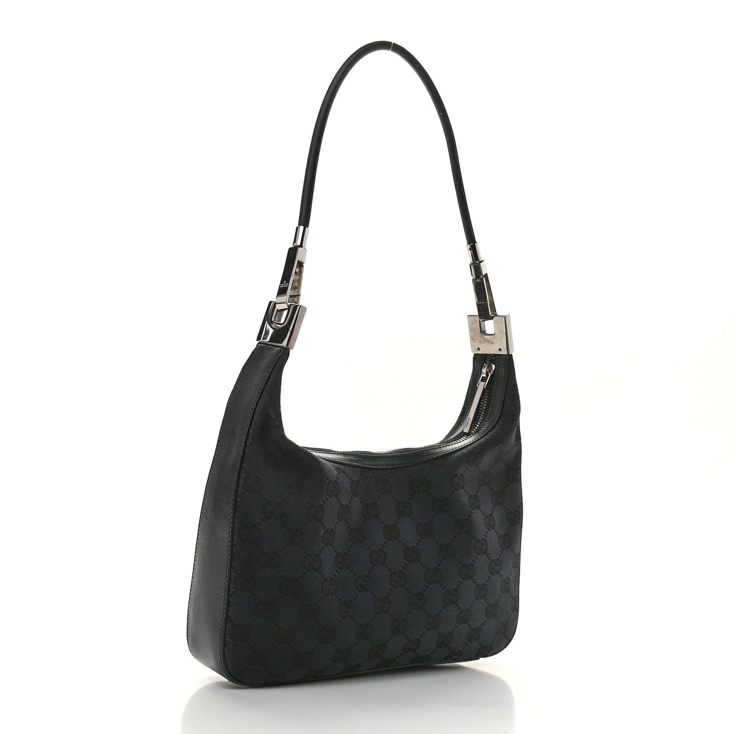 Monogram GG Small Clasp Hobo Black