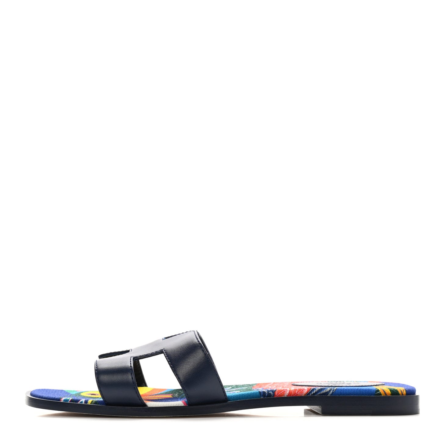 Calfskin Toucans de Paradis Oran Sandals 40 Bleu Indigo