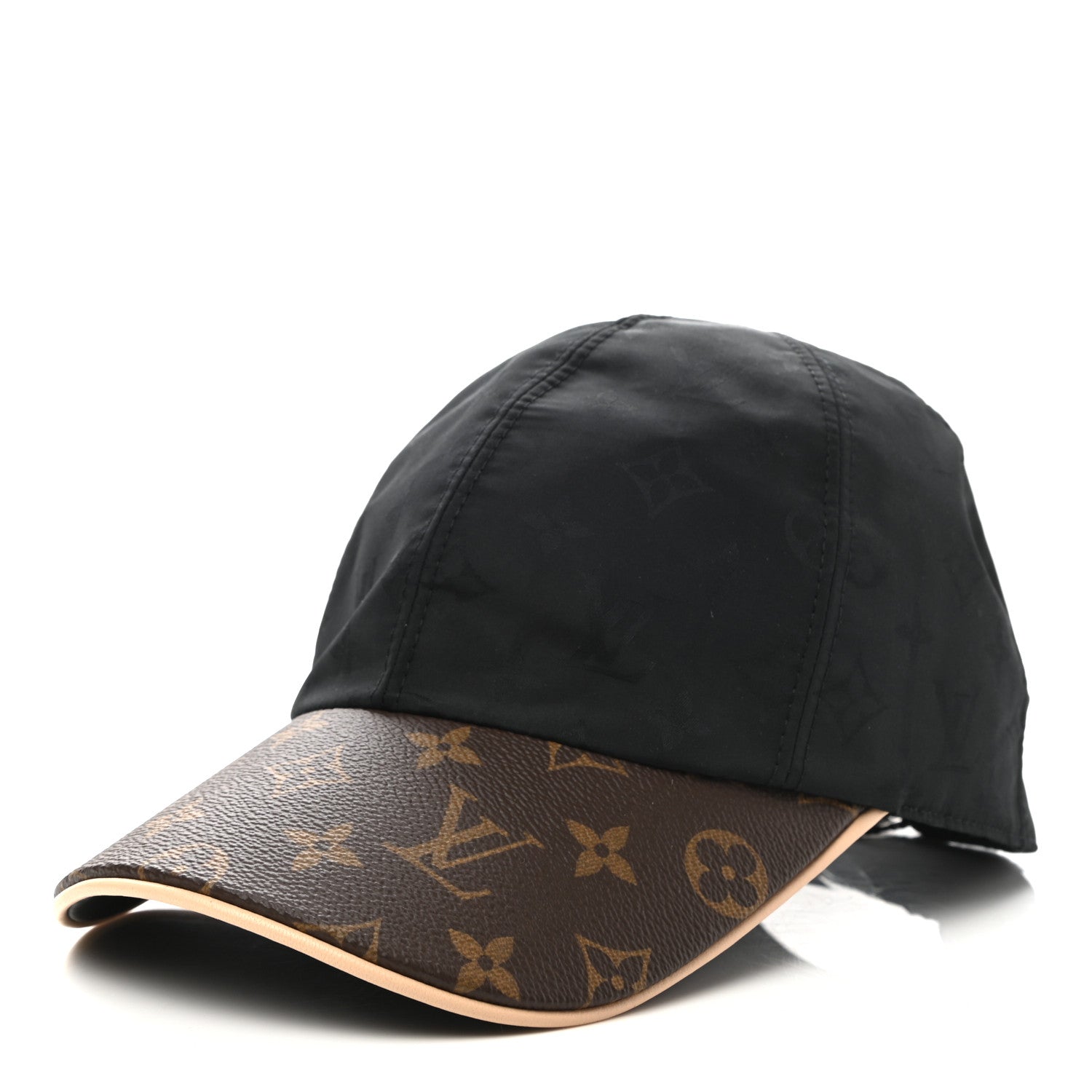 Louis Vuitton Polyester Silk Monogram LV Get Ready Cap M Black 1 of 8