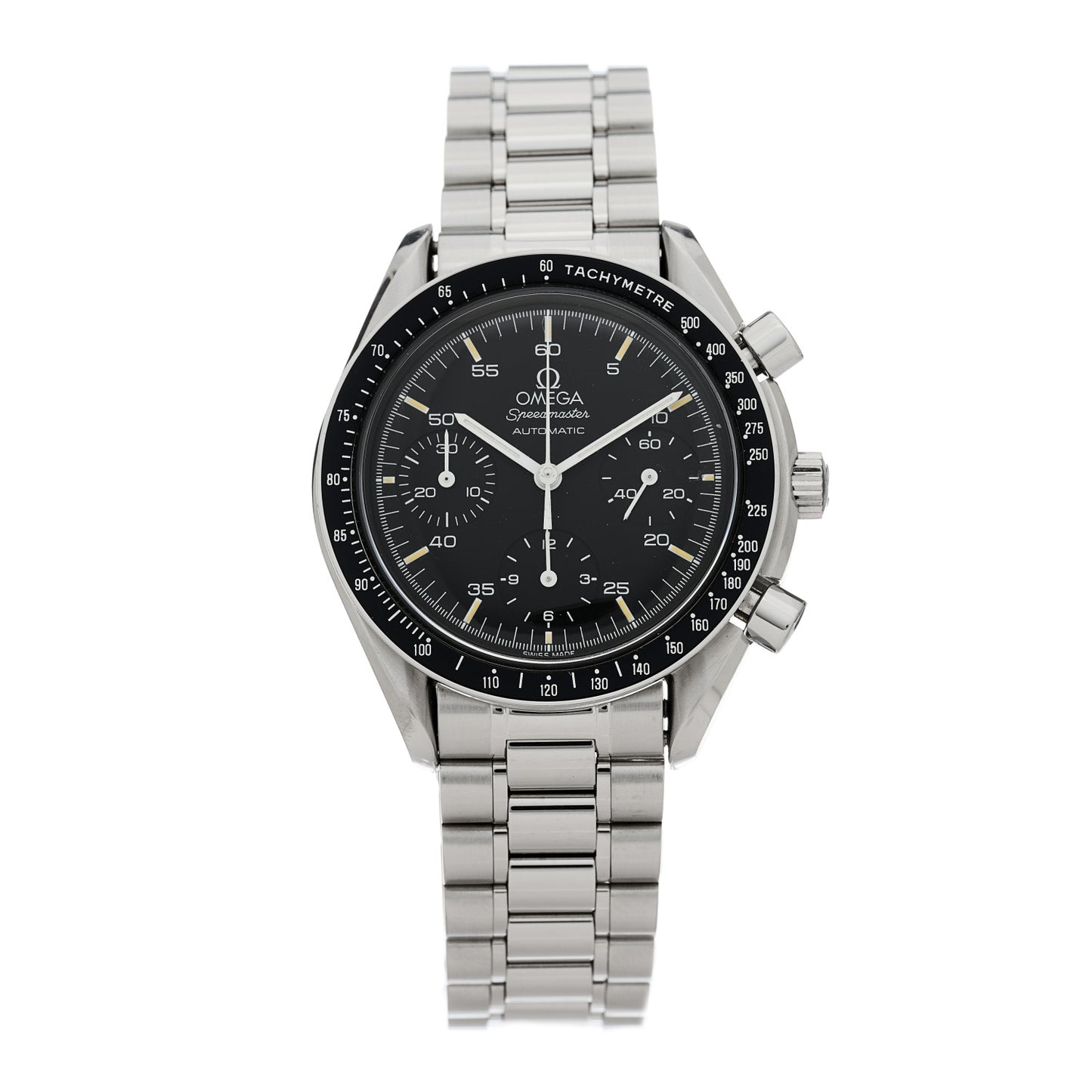 Stainless Steel 39mm Speedmaster Chronograph Automatic Watch Black 3510.50.00