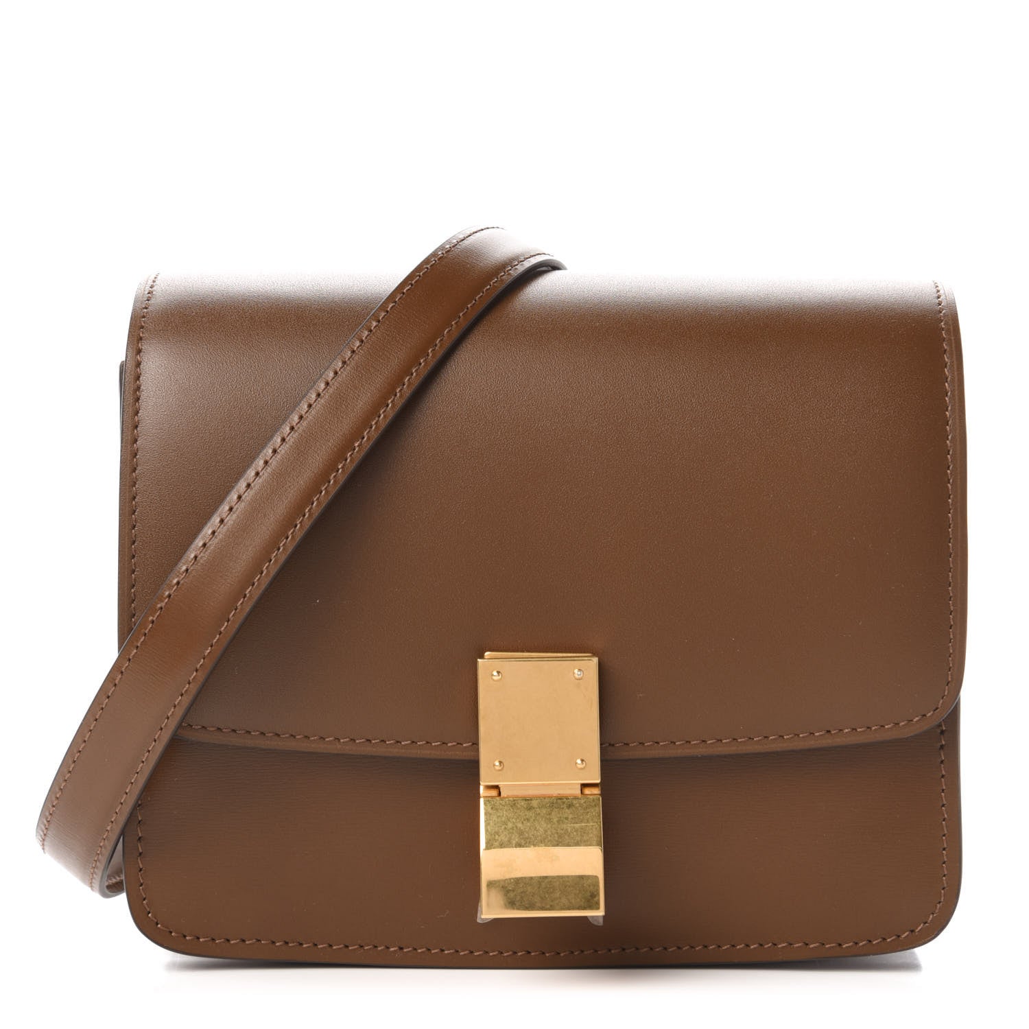 Celine Smooth Calfskin Small Classic Box Flap Bag Camel 1 of 11