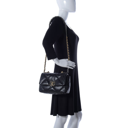 Chanel Goatskin Quilted Medium Chanel 19 Flap Black 2 of 11
