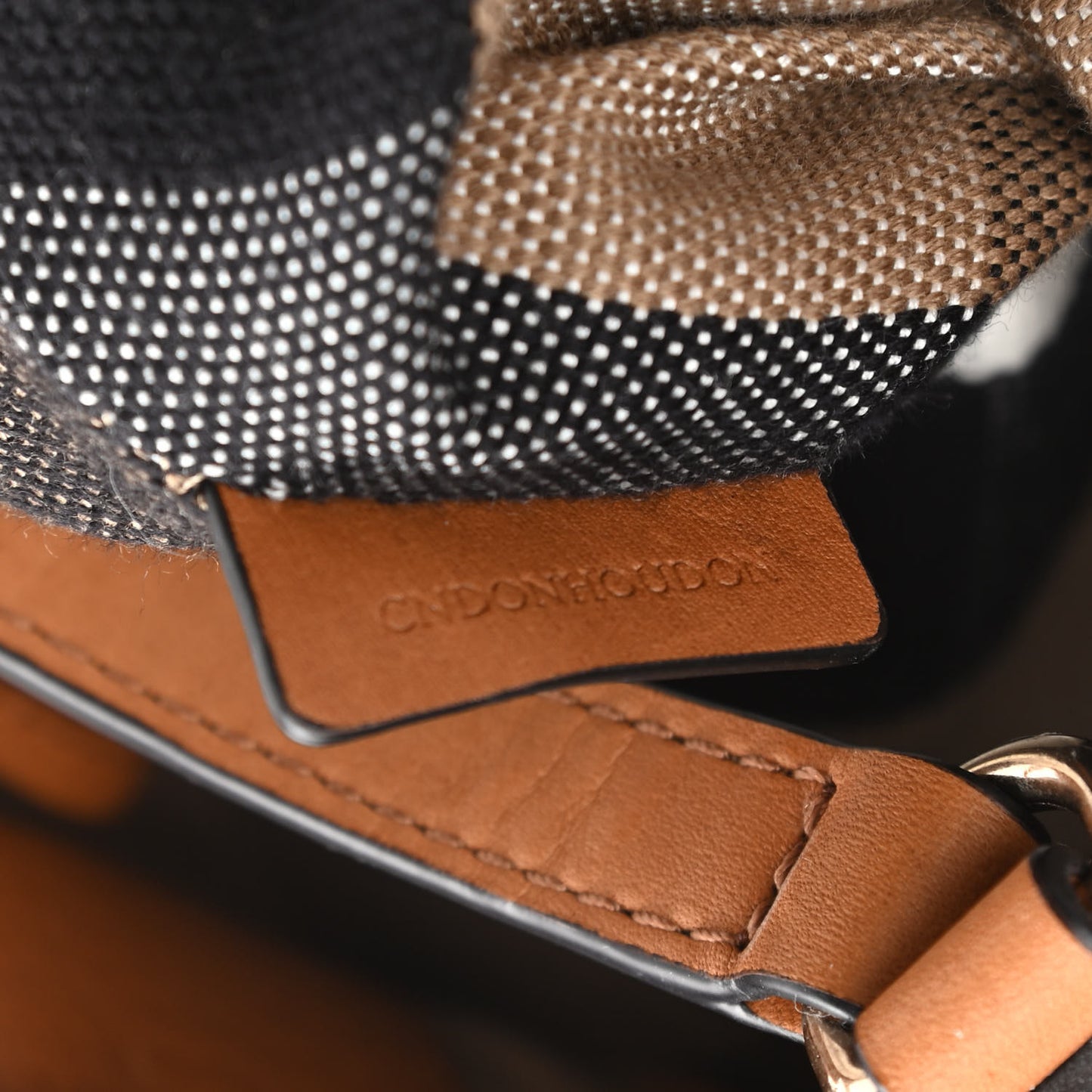 Grainy Calfskin House Check Small Maidstone Saddle Brown