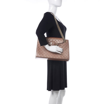 Gucci Shine Guccissima Large Emily Chain Shoulder Bag Dark Cipria 2 of 14